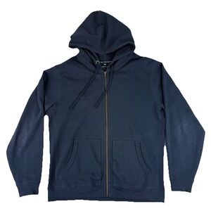 Peter Manning Mens Blue Navy Classic Hoody Sweatshirt Full Zip Pockets Size 4X